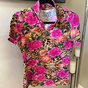 IBKUL | Flower Golf Polo | Women’s Golf Polo | Size S